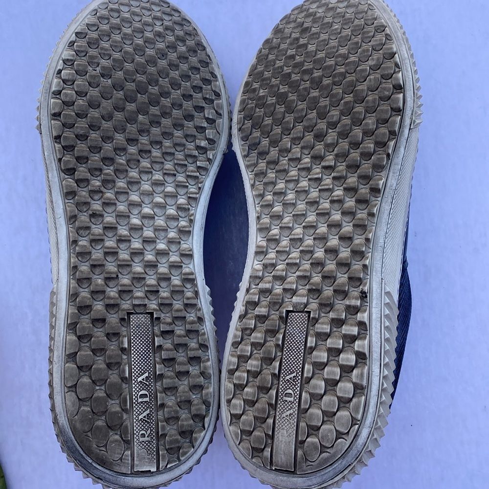 PRADA Milano Navy/White Sneakers Size 10 - Picture 5 of 8